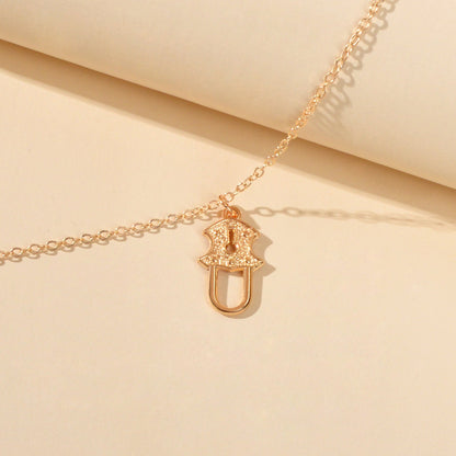 Gold Silver Chain Geometric Lock Charm Bracelet Women Unique Designer Jewellery-4