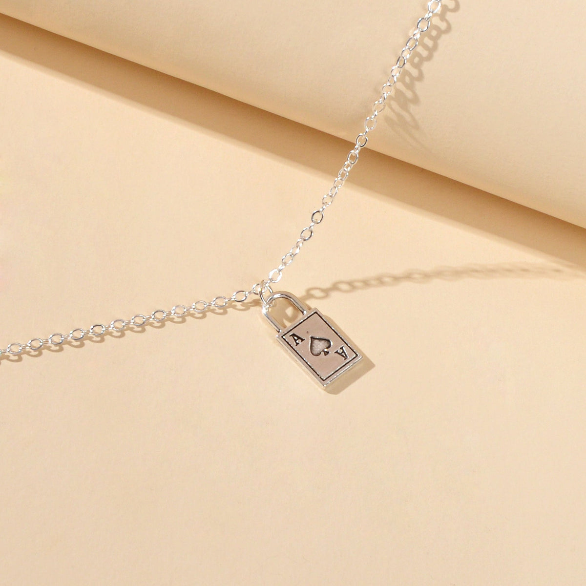 Punk Hip Hop Style Jewellery Silver Chain Playing Cards Charm Women Bracelets-2
