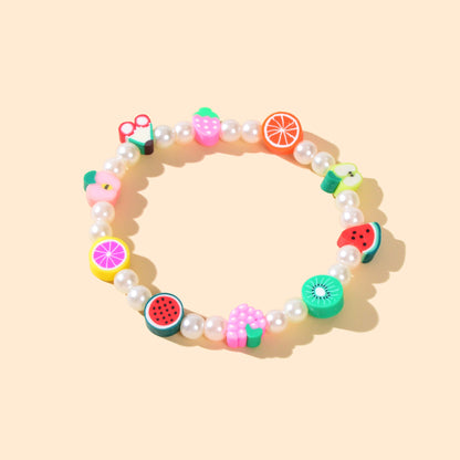 Lovely Colorful Watermelon Apple Elastic Bracelet Fruit Funny Gift Jewellery-2