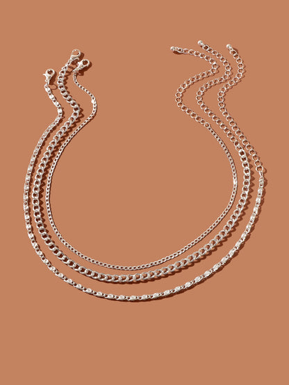 Stunning Multi-Layered Chain Link Necklace Trendy Statement Jewellery for Women-5