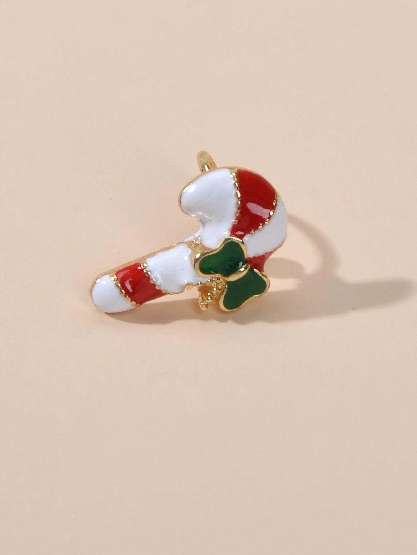1pc Christmas Jewelry Festival Multi-colored Crutch Bow Holiday Earring Eac Cuff-4