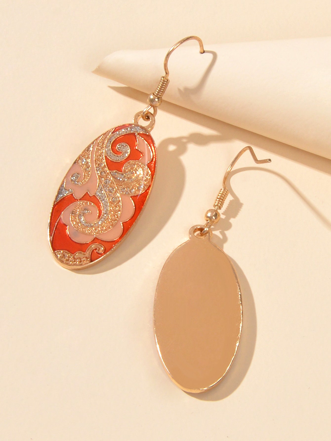 Traditional Indian Ethnic Jewellery Rhinestone Oval Dangle Bohemian Earrings-4