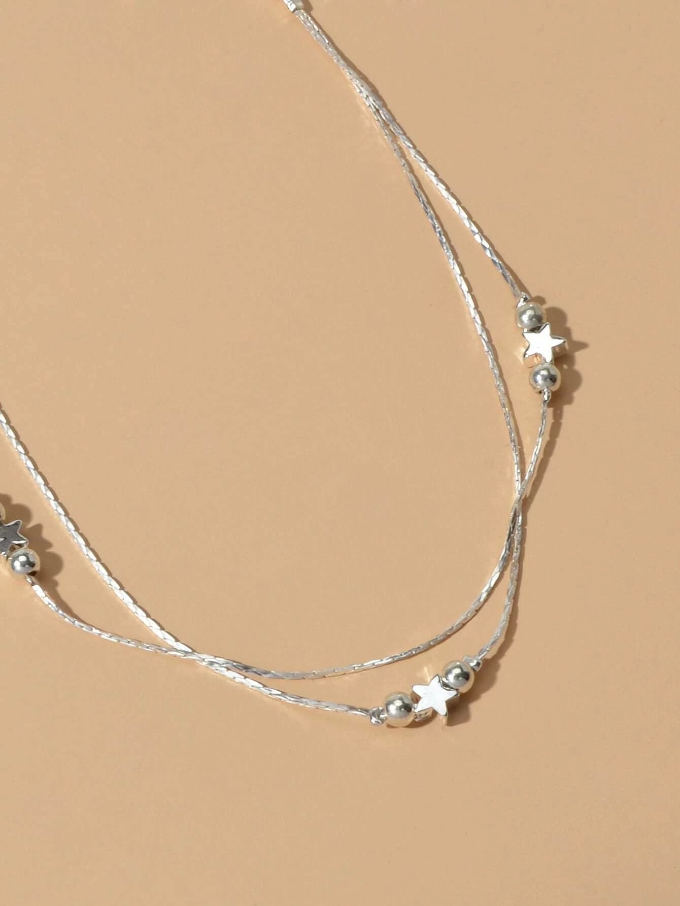 Boho Chic Beach Double layer Chain Beads Star Sandal Beaded Anklet Bracelet Gift-4