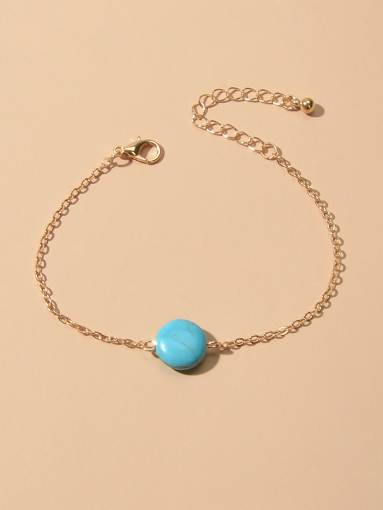 Indian Ethnic Jewelry Gold Silver Chain Turquoise Bracelet Bohemian Accessories-4
