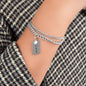 Layered Silver Chain Stainless Steel Rectangle Charm Letter LOVE Bracelet-0