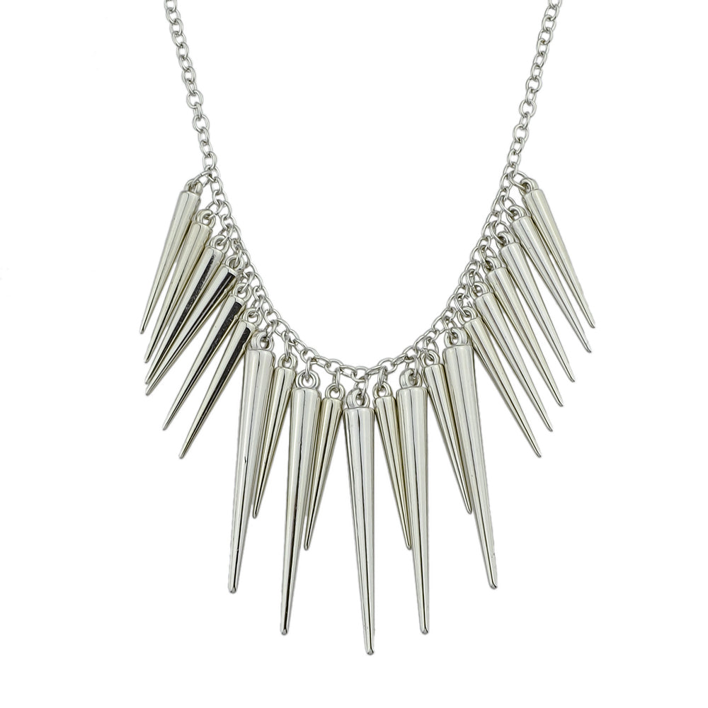Hip Hop Jewellery Spike Charm Necklace Steampunk Cool Accessories-3