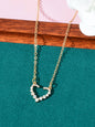 Heart-Shaped Pendant Multi-Charm Necklace Versatile Love Collection Jewellery-7
