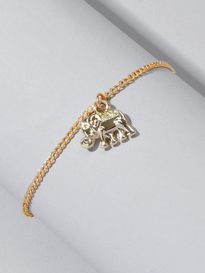 1pc Foot Beach Jewellery Gold Silver Chain Elephant Charm Anklet Bracelet Gift-4