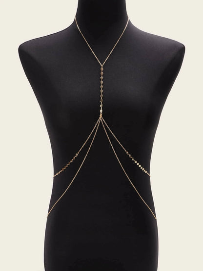 AU Stock Sexy Beach Belly Chain Minimalist Waist Link Body Chain Hip Harness-3
