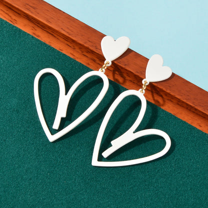 Romantic Heart-shaped Earrings Stylish Ear Accessories Dainty Gifts for Women-7