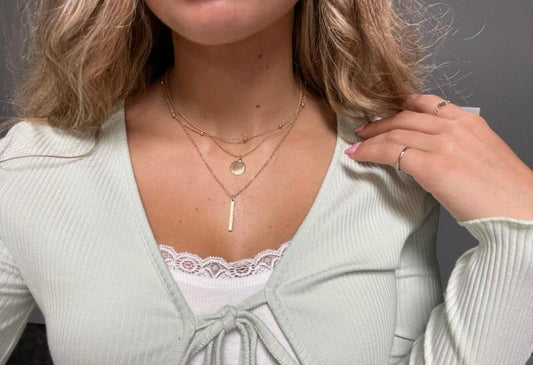 10 sets Gold Tone Chain Multi layer Choker Pendant Bib Necklace Party Jewellery-1