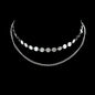 Beautiful Ladies Jewelry Double layer Disc Chain Short Collar Clavicle Necklace-1