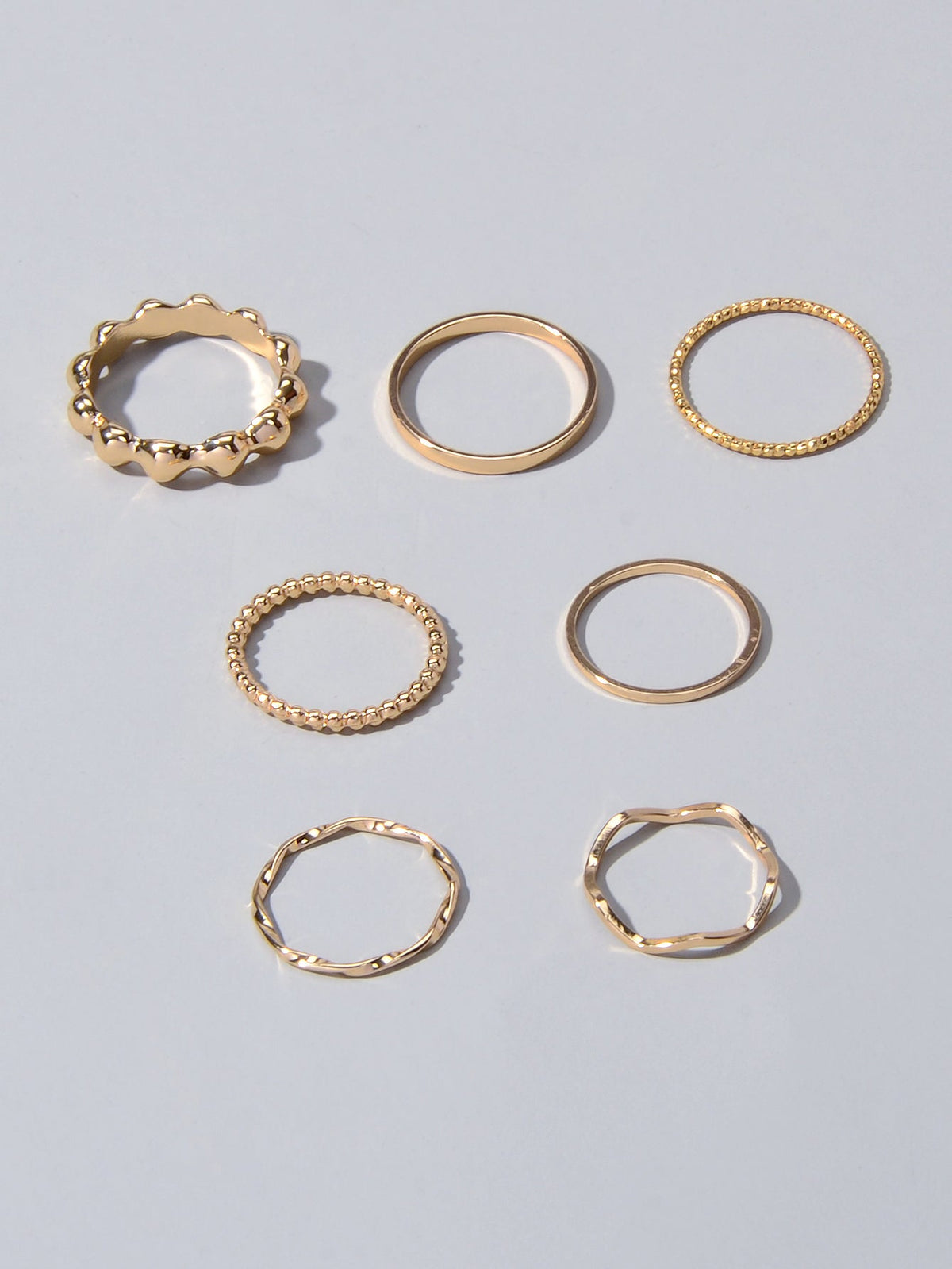 7pcs Boho Minimalist Stack Knuckle Finger Rings Set Tip Midi Rings Aussie Gift-2