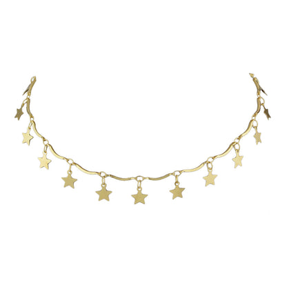 Gold Chain Star Charms Necklace Pendant Choker Wholesale Price Accessories Gift-4