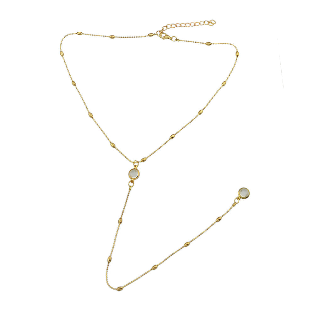 Sexy Gold Silver Beads Long Y shape Pendant Necklace Girls Teens Party Jewellery-4