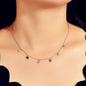 Gold Silver Chain Rhinestone Love Heart Disc Pendant Necklace Teens Party Gift-5