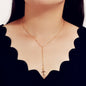 Punk Jewellery Gold Chain Y-lariat Cross Pendant Fringe Necklace Wholesale Price-0