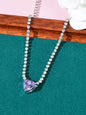 Heart-Shaped Pendant Multi-Charm Necklace Versatile Love Collection Jewellery-9