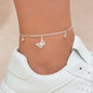 Gold Silver Chain Rhinestone Butterfly Charm Anklet Summer Beach Foot Jewellery-1