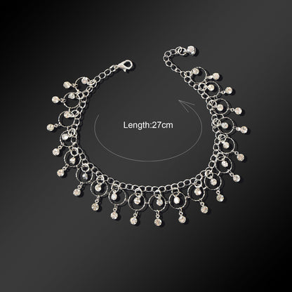 Luxurious Silver Chain Dangling Rhinestone Charm Anklet Foot Jewelry Party Gift-2
