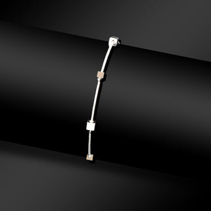 Minimalist Geometric Cube Silvery Snake Chain Anklet Daily Beach Vacation Statement Foot Jewelry-4