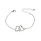 AU Post Rhinestone Heart Link Charm Bracelet Party Jewellery Lover Festival Gift-4