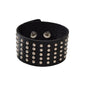 Punk Rock Silver Spike Leather Wide Wrap Bracelet Women Teens Hiphop Jewellery-4