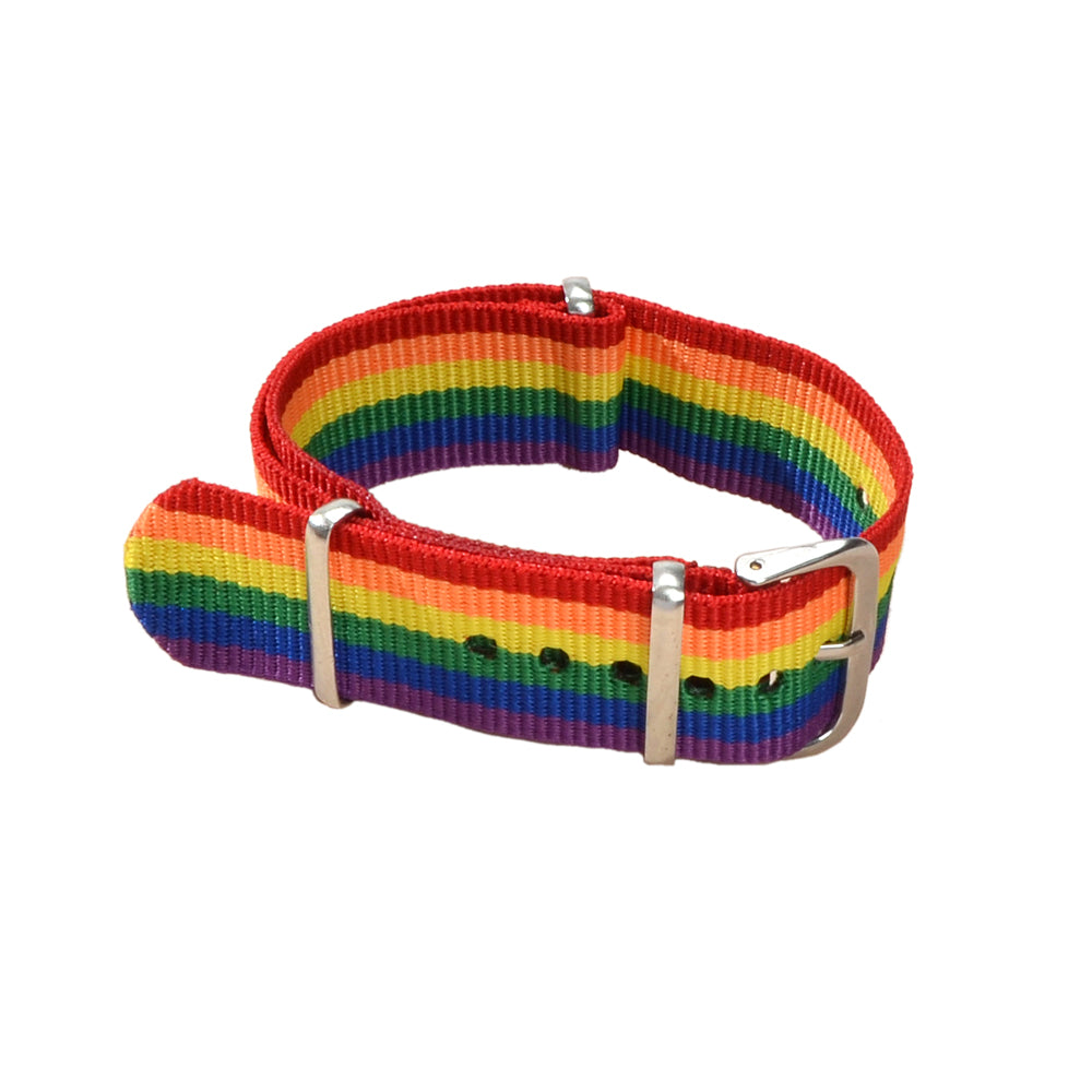 Belt Colorful Rainbow Striped Braided Wrap Bangle Bracelet Hiphop Accessories-4