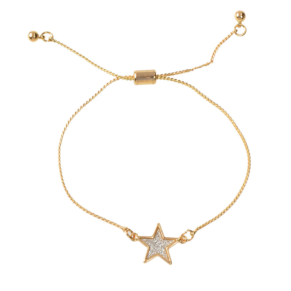 Gold Colour Chain Star Charm Adjustable Bracelet Girls Teens Accessories Jewelry-4