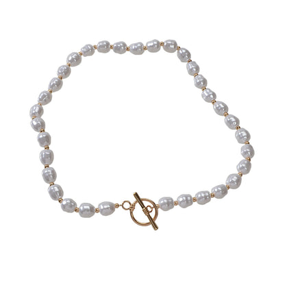 Beautiful Faux Pearl Necklace Women Girl Princess Beads jewellery Accessories-1