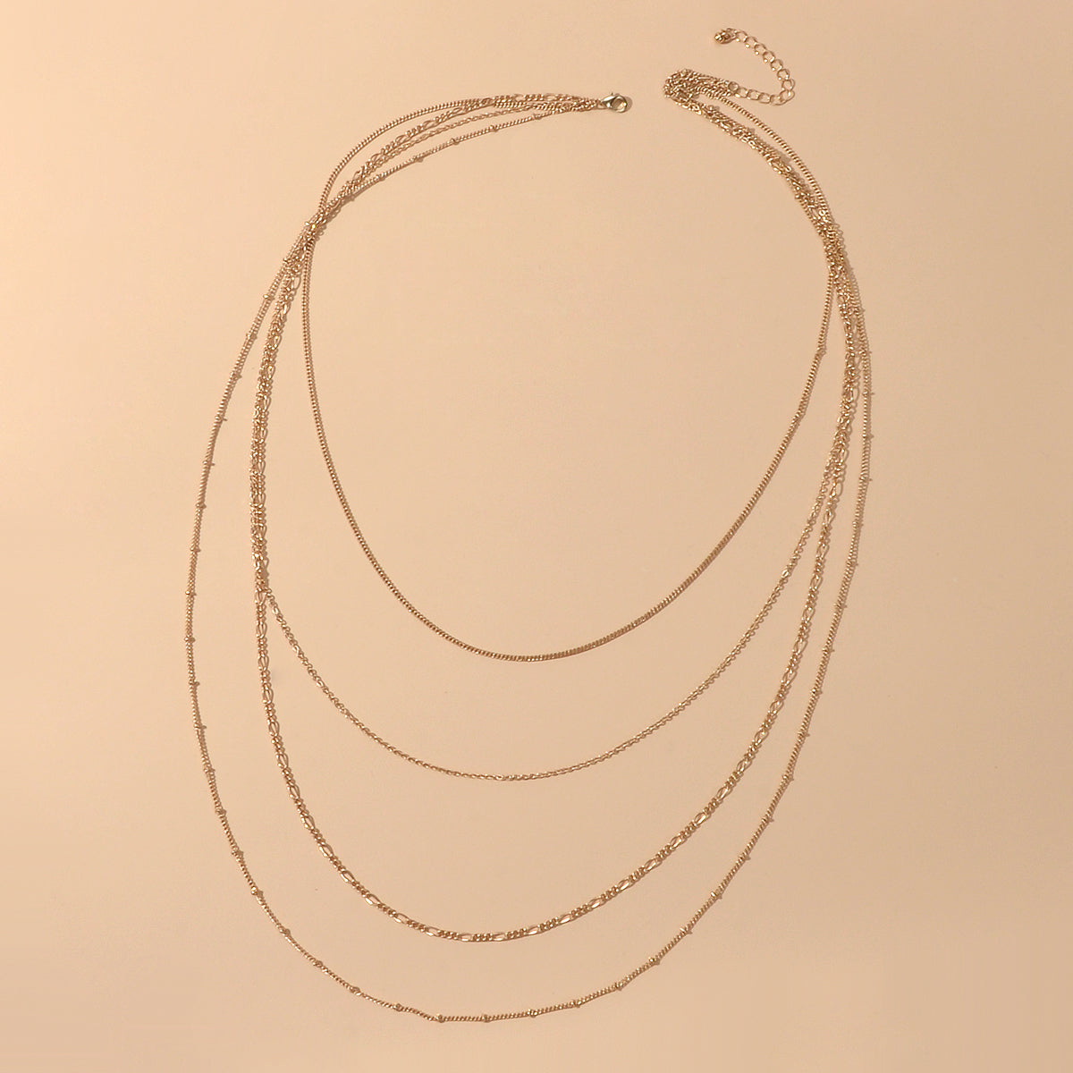 Gold Multi-layer Chain Necklace Boho Women Party Jewellery Accessories Choker-1