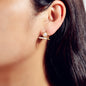 Textured Anniversary Wedding Jewellery Pearl Rhinestone Geometric Stud Earrings-0