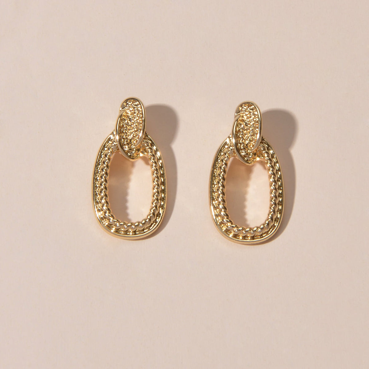 Designer Stylish Gold Circle Geometric Exaggerated Statement Stud Earrings Gift-2
