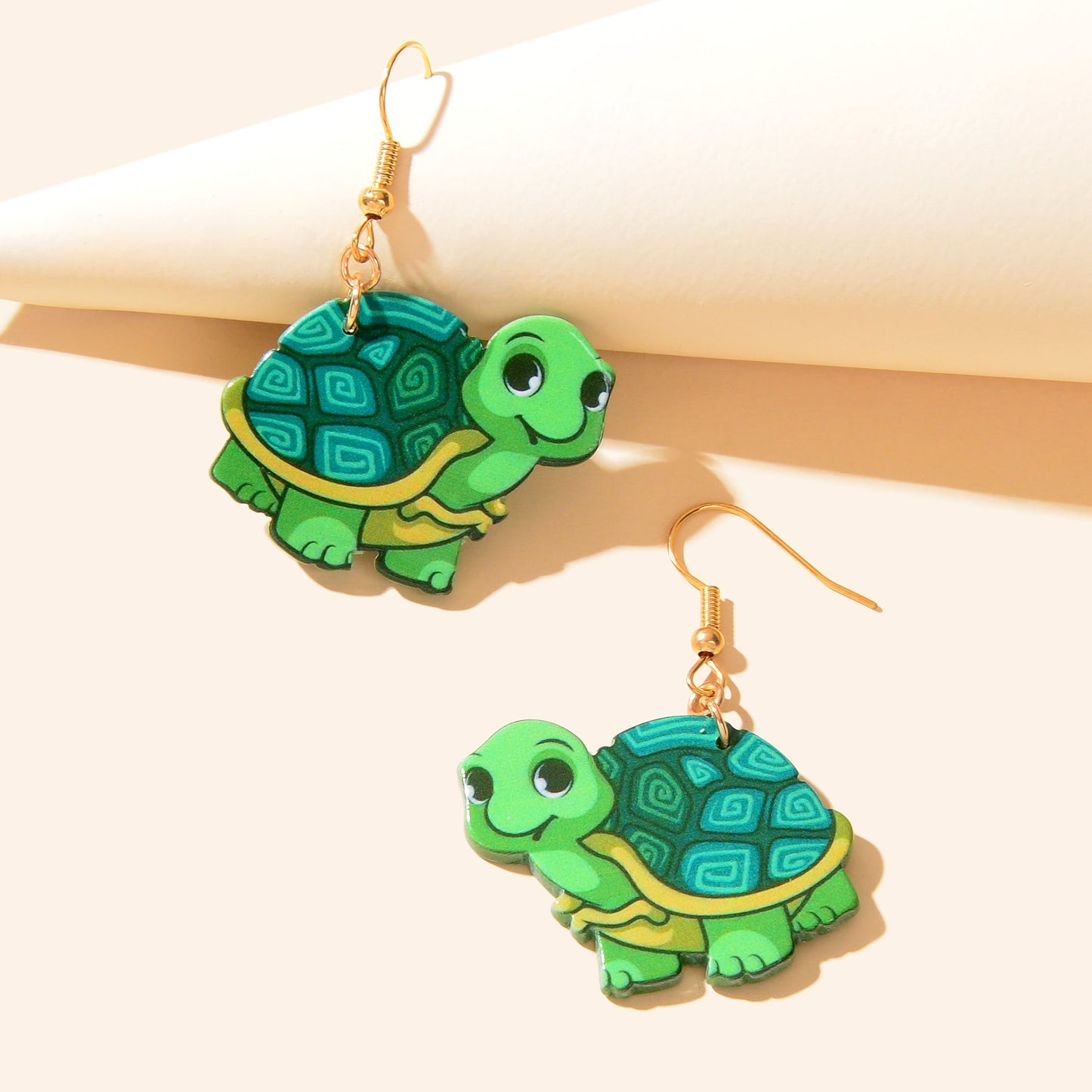 Lovely Acrylic Turtle Animal Dangle Earrings Women Holiday Party Daily Jewelry-1