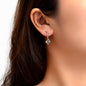 Valentine's Day Gift Jewelry Silvery Love Letter Arrow Heart Dangle Earrings-0
