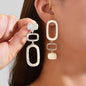 1 pair Basics Square Geometric Pendant Dangle Earrings Daily Officework Business Jewelry Accessories-1