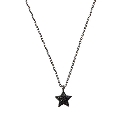 Fashion Rhinestone Jewellery Black Star Pendant Necklace Beautiful Choker Collar-4