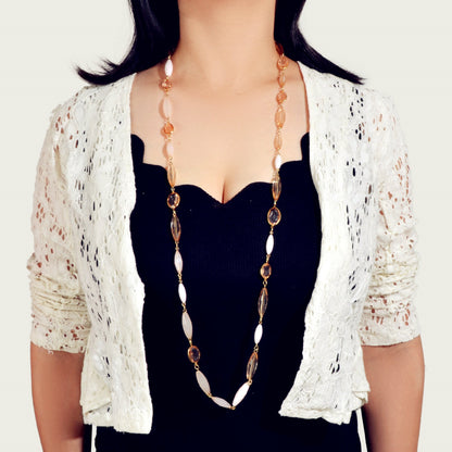 Multilayer Champagne Beads Necklace Beautiful Water Drop Clavicle Jewellery Gift-0