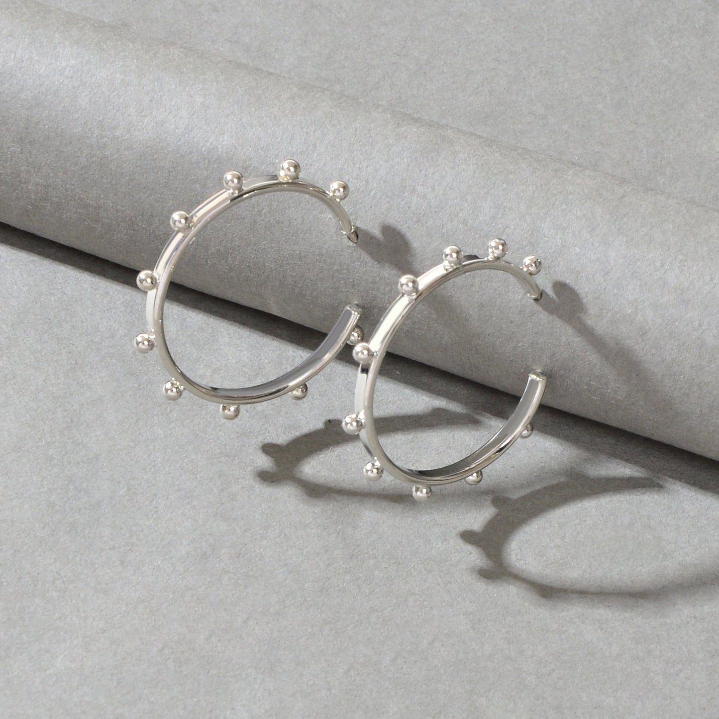 Statement Gold Silver Round Circle Huggie Hoop Earrings Women Party Accessories-1