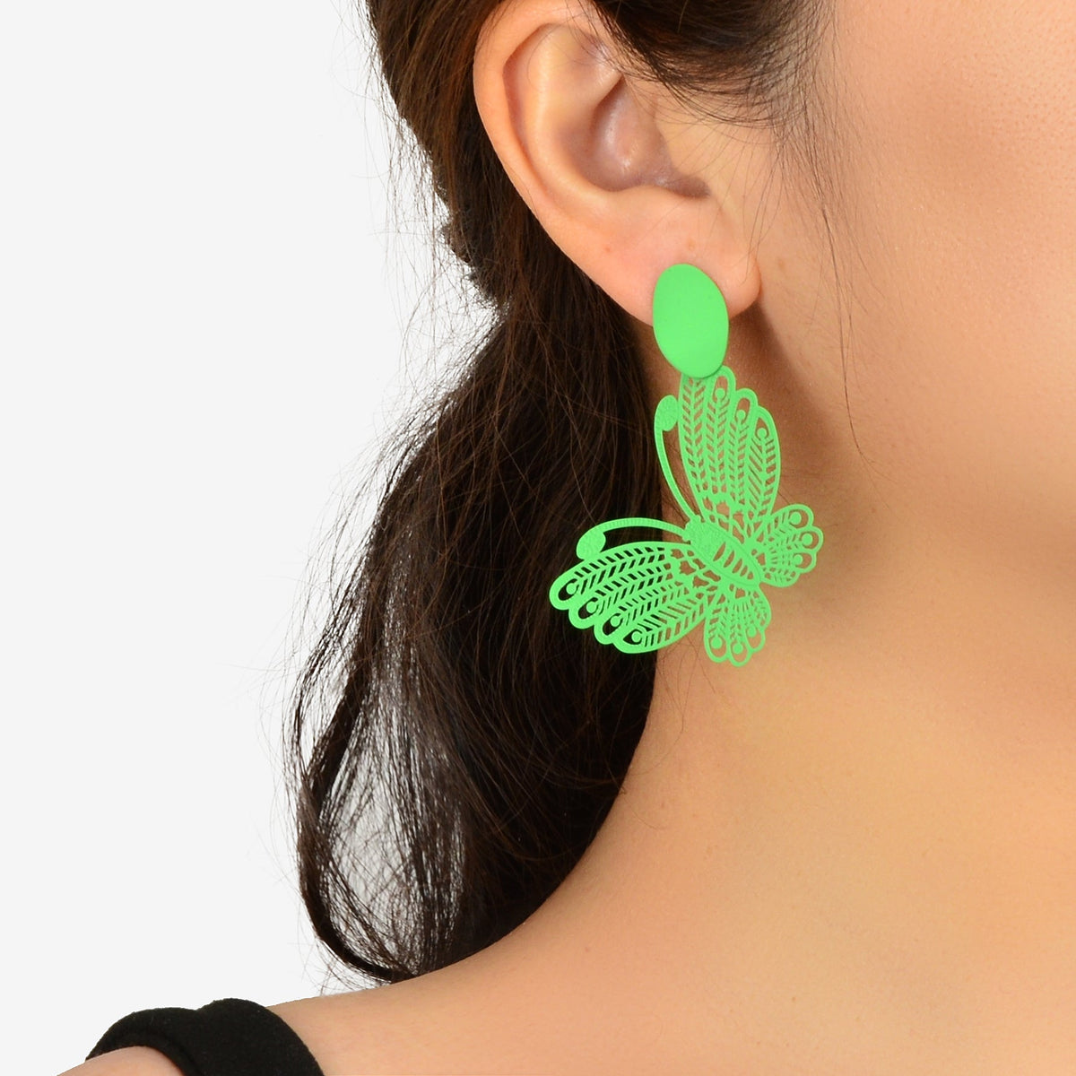 Hollow Butterfly Stud Earrings Insect Charm Jewellery For Women Girls Pary Gift-0