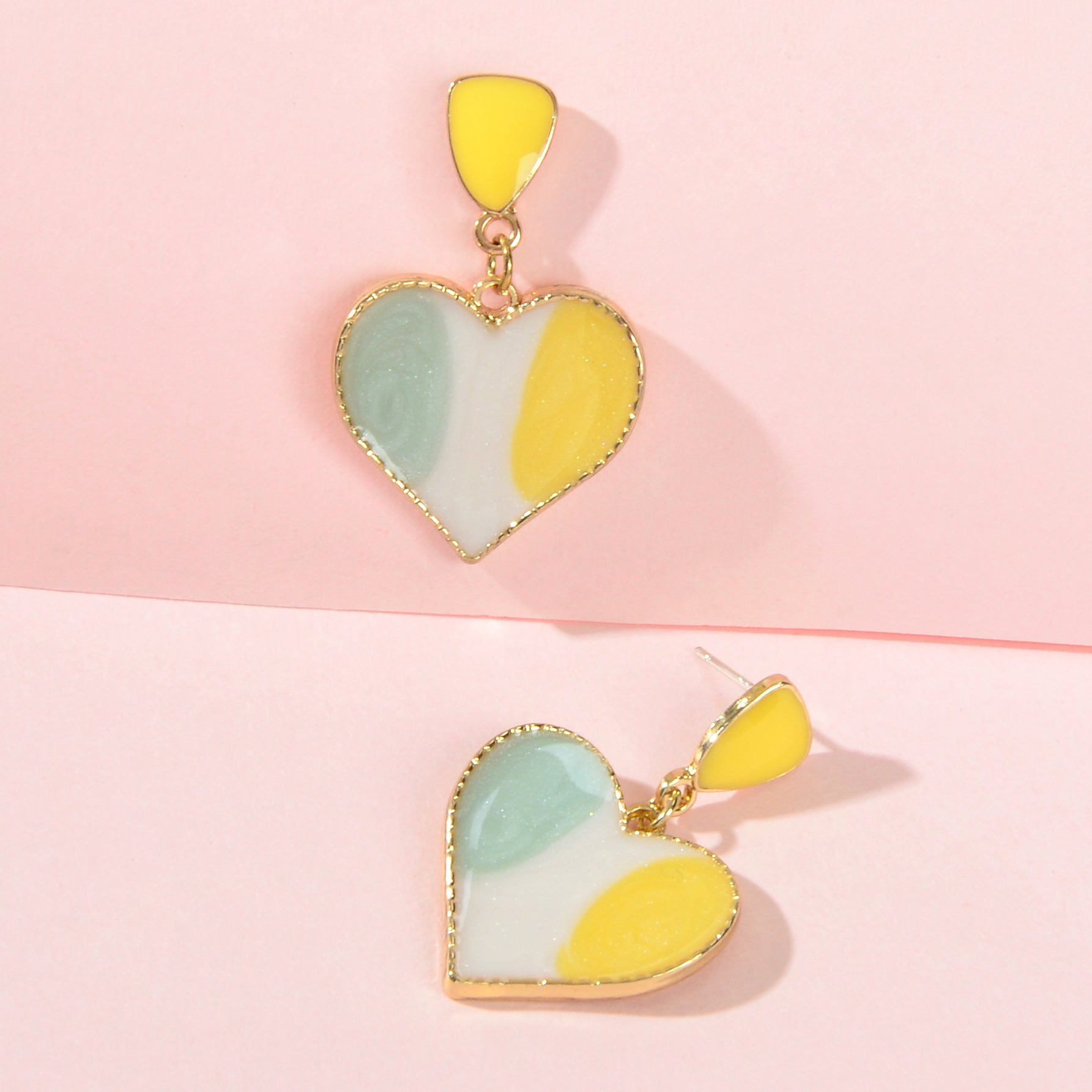 Y2k Style Accessories Candy Colour Love Heart Dangle Nice Collection Earrings-3