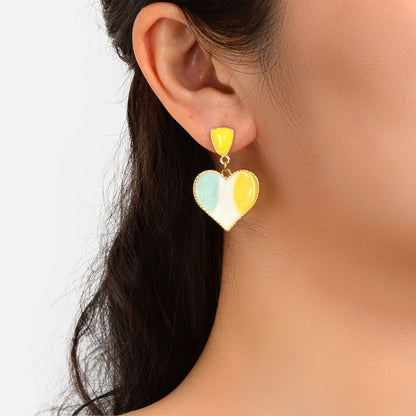 Y2k Style Accessories Candy Colour Love Heart Dangle Nice Collection Earrings-0