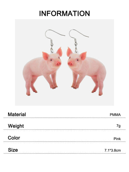 Cute Animal Drop Earrings Set 16 Pairs Acrylic Cartoon Squirrel Elephant Parrot Bunny Fun Fashion Jewelry-1