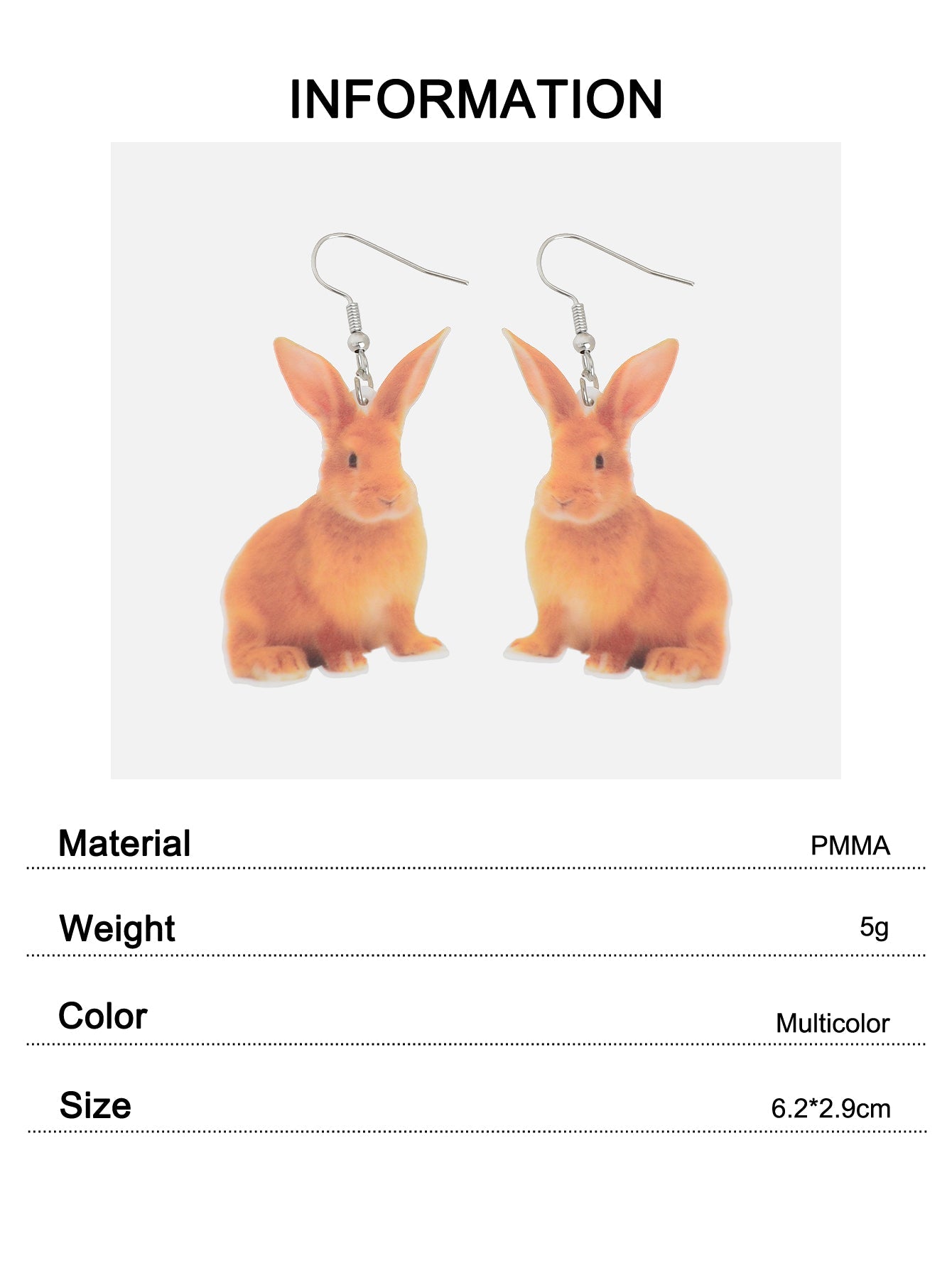 Cute Animal Drop Earrings Set 16 Pairs Acrylic Cartoon Squirrel Elephant Parrot Bunny Fun Fashion Jewelry-3