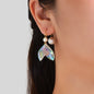 New Statement Pearl Decor Mermaid Tail Drop Earrings Shiny Women Teens Jewellery-6