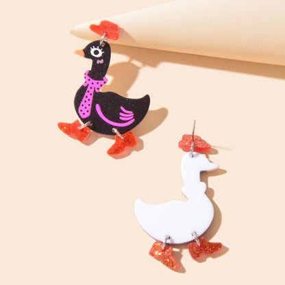 Adorable Duckling Earrings Novelty Duck Dangle Stud Easter Holiday Jewelry Gift-4
