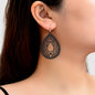 Fashion Hollow Black Green Geometric Water Drop Earrings Party Daily Holiday Jewelry-0