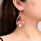 Vacation Jewelry Mushroom Water Drop Wood Earrings for Women Stylish Accessories-0