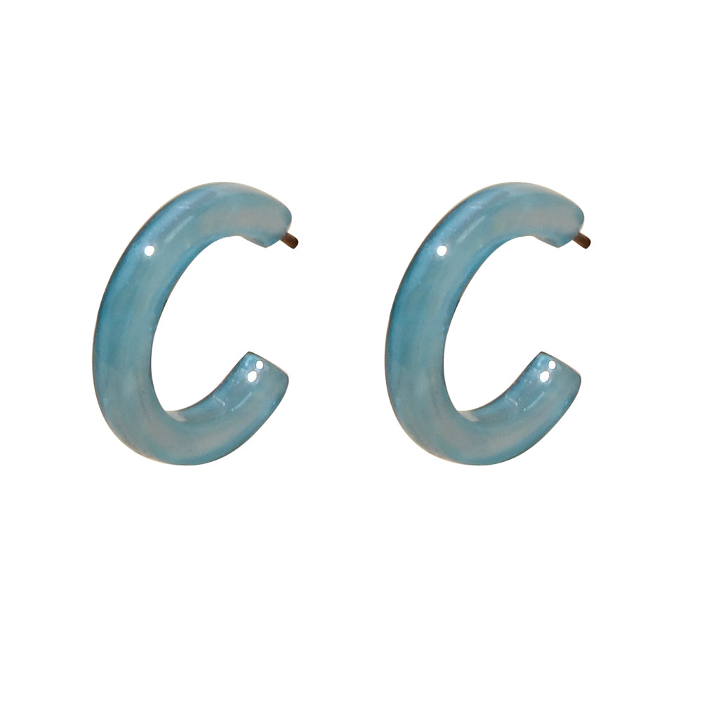 Wholesale Price Circle Acrylic Cute Stud Hoop Earrings Fashion Accessories Gift-7