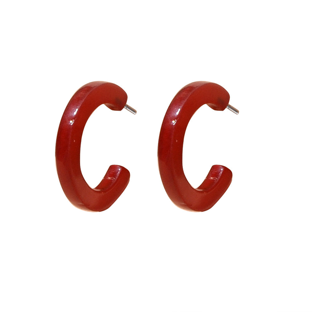 Wholesale Price Circle Acrylic Cute Stud Hoop Earrings Fashion Accessories Gift-4